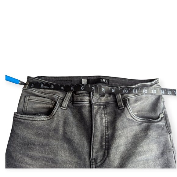 Kut From the Kloth High Rise Connie Fab AB Ankle Skinny Dark Gray Jeans Size 4 - Picture 9 of 16